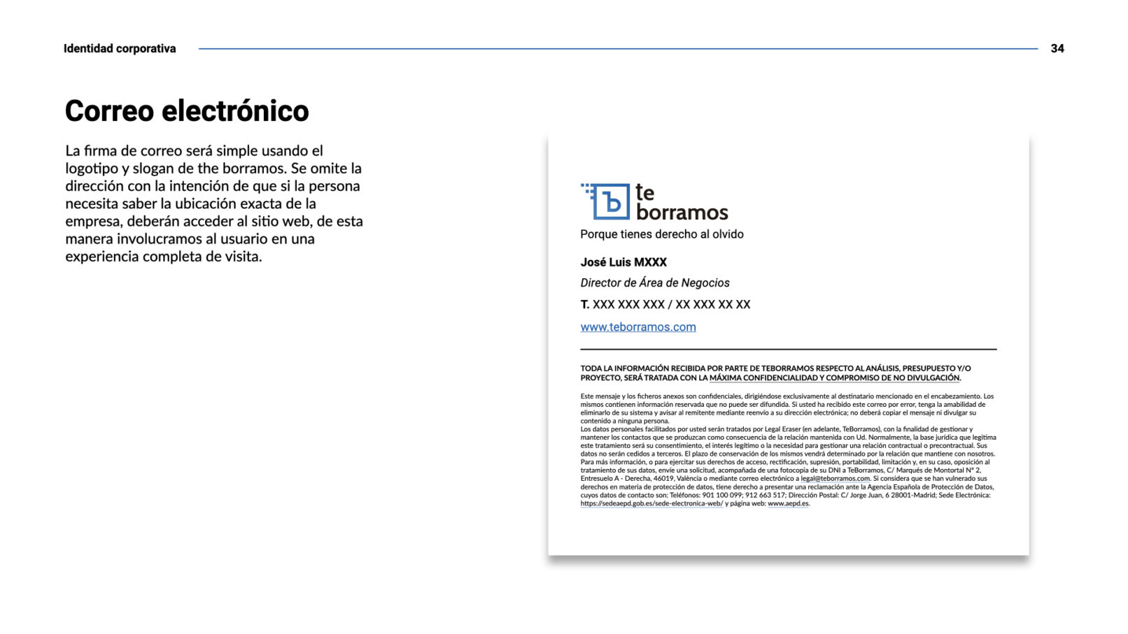 Te borramos - identidad corporativa